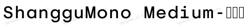 ShangguMono Medium字体转换